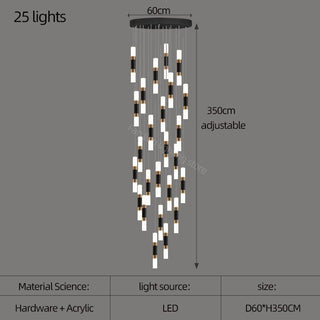 Staircase Chandelier - Illuminate with Acrylic Chandelier-Staircase Chandeliers