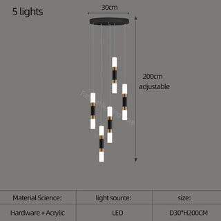 Staircase Chandelier - Illuminate with Acrylic Chandelier-Staircase Chandeliers