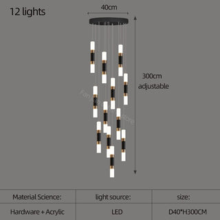 Staircase Chandelier - Illuminate with Acrylic Chandelier-Staircase Chandeliers