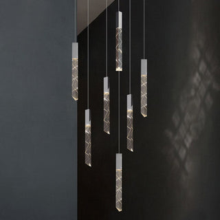 Staircase Crystal Tubes Chandelier Light – Elegant Interiors-Staircase Chandeliers