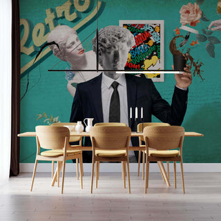 Statue David Wallpaper Mural: Transform Your Space-Geometric Shapes Wallpaper