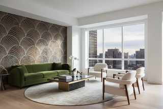 Stone Carve Petals Wallpaper Mural