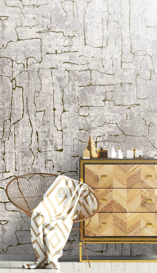 Stone Effect Retro Wallpaper Mural-Marble Design Wallpaper