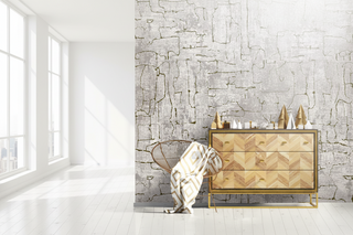 Stone Effect Retro Wallpaper Mural
