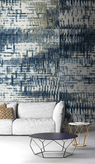 Stonewash Abstract Blues Wallpaper Mural-Marble Design Wallpaper