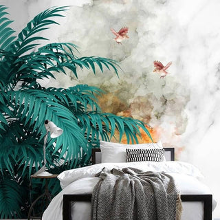 Stormy Winds Wallpaper: Striking Patterns-Flower & Leaf Wallpaper