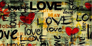 Street Art of Love Canvas Wall Art-Wall Posters