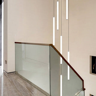 Strip Cylinders Chandelier - Sleek & Modern Lighting-Staircase Chandeliers