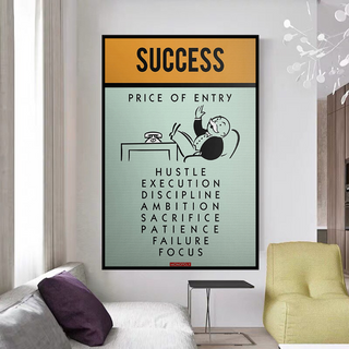 Success Price of Entry - Monopoly Canvas Wall Art-Wall Posters