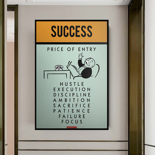 Success Price of Entry - Monopoly Canvas Wall Art-Wall Posters