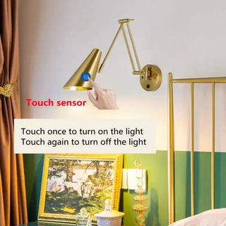 Swing Long Arm Internal Touch Sensor Wall Lamp-Wall Lights