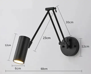 Swing Long Arm Internal Touch Sensor Wall Lamp-Wall Lights
