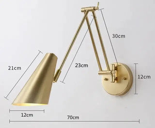 Swing Long Arm Internal Touch Sensor Wall Lamp-Wall Lights