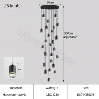 Swirl Staircase Chandelier: Elegant Lighting Solutions-Staircase Chandeliers