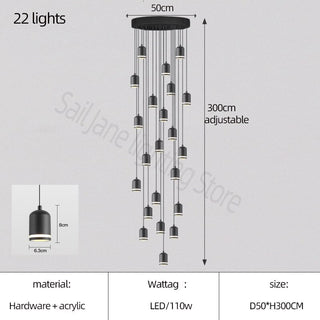 Swirl Staircase Chandelier: Elegant Lighting Solutions-Staircase Chandeliers