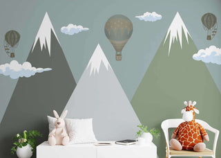 Swiss Alps Snow: Kids Room Wallpaper Mural-Kids Room Wallpaper