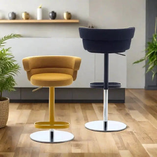 Swivel Bar Stool Banks – Metal Counter Stool for Kitchen Island-Bar Stools