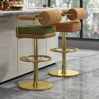Swivel Minimalistic Bar Chairs for Kitchen Island Counter-Bar Stools