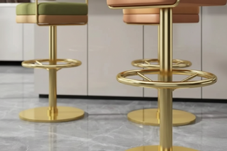Drehbare minimalistische Barhocker für Kücheninsel-Theke – 1er- bis 10er-Set
