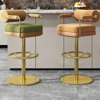 Swivel Minimalistic Bar Chairs for Kitchen Island Counter-Bar Stools