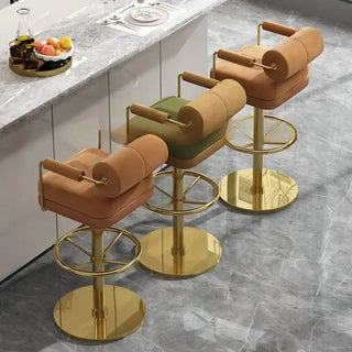 Swivel Minimalistic Bar Chairs for Kitchen Island Counter-Bar Stools