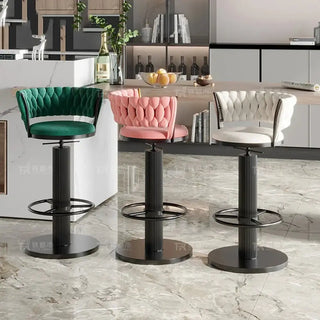 Tabourets Velvet Bar Stools & Kitchen Island Counter Bar Stool-Bar Stools