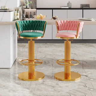 Tabourets Velvet Bar Stools & Kitchen Island Counter Bar Stool-Bar Stools