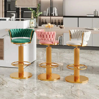 Tabourets Velvet Bar Stools & Kitchen Island Counter Bar Stool-Bar Stools