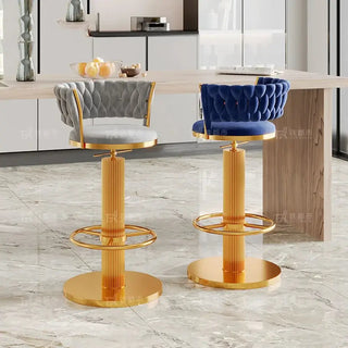 Tabourets Velvet Bar Stools & Kitchen Island Counter Bar Stool-Bar Stools