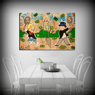 Tennis Wembledon Mr Monopoly Canvas Wall Art-Tennis Wall Art