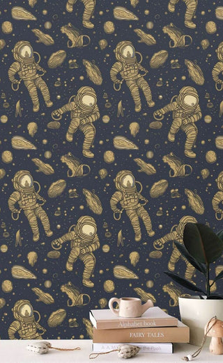 The Astronaut Dance Wallpaper Mural for Kids Room-Kids Room Wallpaper