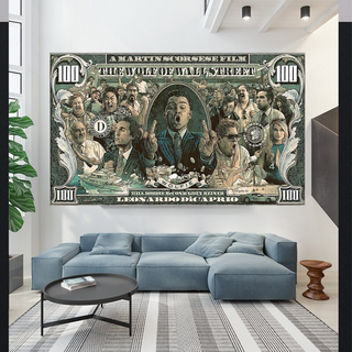 The Wolf of Wall Street Leonardo Dicaprio Canvas Wall Art-Wall Posters