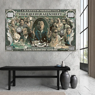 The Wolf of Wall Street Leonardo Dicaprio Canvas Wall Art-Wall Posters