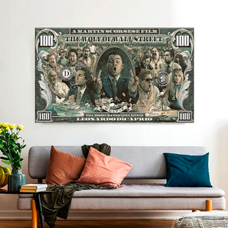 The Wolf of Wall Street Leonardo Dicaprio Canvas Wall Art-Wall Posters