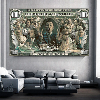 The Wolf of Wall Street Leonardo Dicaprio Canvas Wall Art-Wall Posters