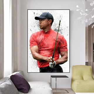 Tiger woods Golf Champion Canvas Wall Art-Golf Wall Art