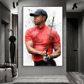 Tiger woods Golf Champion Canvas Wall Art-Golf Wall Art