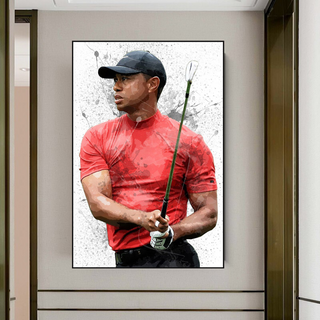 Tiger woods Golf Champion Canvas Wall Art-Golf Wall Art
