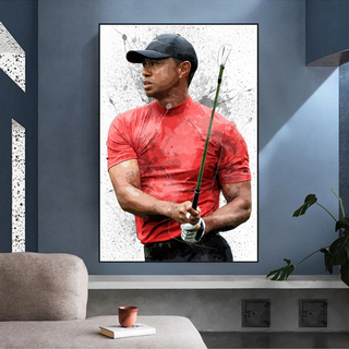 Tiger woods Golf Champion Canvas Wall Art-Golf Wall Art