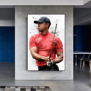 Tiger woods Golf Champion Canvas Wall Art-Golf Wall Art