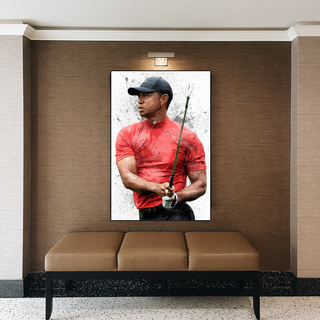 Tiger woods Golf Champion Canvas Wall Art-Golf Wall Art