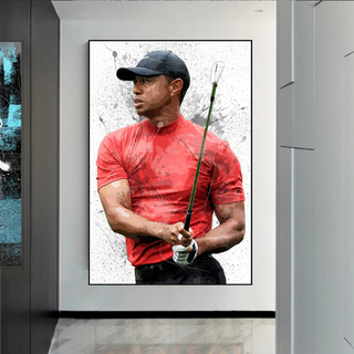 Tiger woods Golf Champion Canvas Wall Art-Golf Wall Art