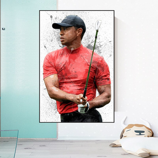 Tiger woods Golf Champion Canvas Wall Art-Golf Wall Art