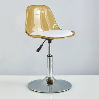Transparent Acrylic Bar Chair – Adjustable Height &amp; 360° Swivel Elegance-Bar Stools