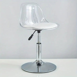 Transparent Acrylic Bar Chair – Adjustable Height &amp; 360° Swivel Elegance-Bar Stools