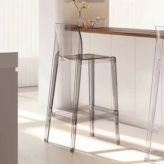 Transparent Acrylic High Bar Stool – Sleek Minimalism with Effortless Assembly-Bar Stools