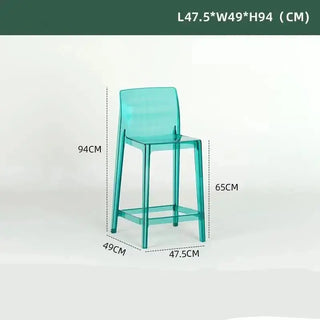Transparent Acrylic High Bar Stool – Sleek Minimalism with Effortless Assembly-Bar Stools