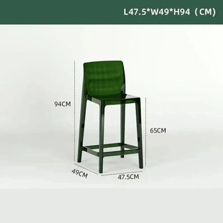 Transparent Acrylic High Bar Stool – Sleek Minimalism with Effortless Assembly-Bar Stools