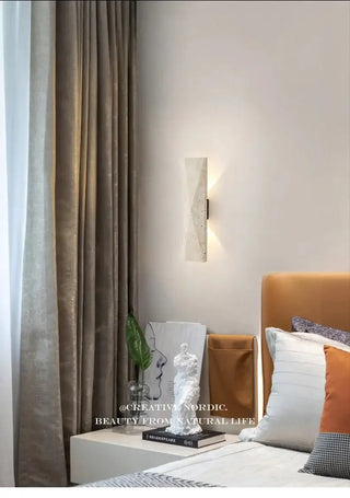 Travertine Stone Wall Light – Natural Stone Wall Sconce-Wall Lights