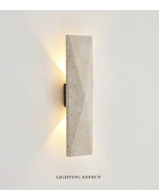 Travertine Stone Wall Light – Natural Stone Wall Sconce-Wall Lights